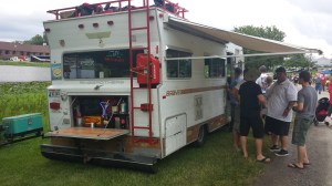 RingBrothers party camper. You see they let me brand their gas tank with a MyWheelLife.com decal. cool guys who build awesome vehicles! Check them out. 