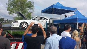 Saleen Mustang on the traveling dyno